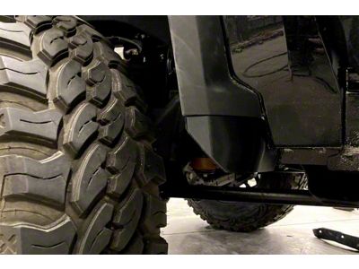 Kelderman Front Fender Flare Caps; Textured Black (20-23 Silverado 2500 HD)