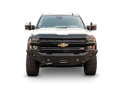 Chassis Unlimited Octane Series Winch Front Bumper; Pre-Drilled for Front Parking Sensors; Black Textured (15-19 Silverado 2500 HD)