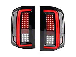 Performance Series LED Tail Lights; Black Housing; Clear Lens (07-13 Silverado 1500)