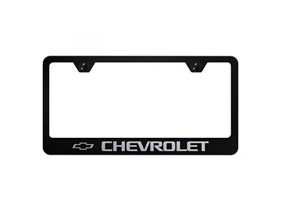 Chevrolet License Plate Frame; Black (Universal; Some Adaptation May Be Required)