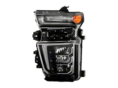 OE Style Headlight; Black Housing; Clear Lens; Driver Side (20-23 Silverado 3500 HD w/ Factory LED Headlights)
