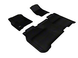 3D MAXpider KAGU Series All-Weather Custom Fit Front and Rear Floor Liners; Black (14-18 Silverado 1500 Crew Cab)