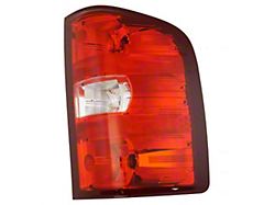 Tail Light; Chrome Housing; Red Lens; Passenger Side (07-13 Silverado 1500)