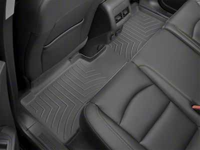 Weathertech DigitalFit Rear Floor Liner; Black (20-23 Silverado 3500 HD Crew Cab w/ Front Bench Seat & Rear Underseat Storage))