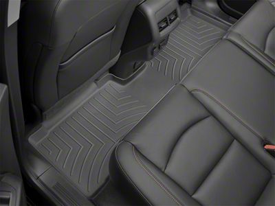 Weathertech DigitalFit Rear Floor Liner; Black (20-23 Sierra 2500 HD Crew Cab w/ Front Bucket Seats & Rear Underseat Storage)
