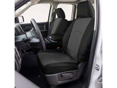 Covercraft Precision Fit Seat Covers Endura Custom Front Row Seat Covers; Charcoal/Black (07-14 Silverado 2500 HD w/ Bucket Seats)
