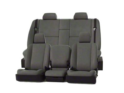 Covercraft Precision Fit Seat Covers Leatherette Custom Front Row Seat Covers; Stone (07-14 Silverado 2500 HD w/ Bucket Seats)