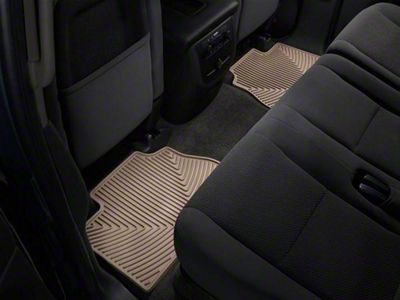 Weathertech All-Weather Rear Rubber Floor Mats; Tan (07-14 Silverado 3500 HD Extended Cab, Crew Cab)