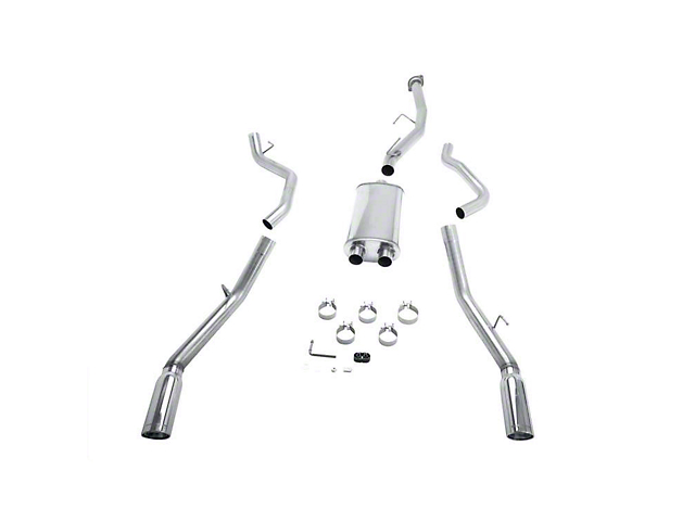 Magnaflow Street Series Dual Exhaust System with Polished Tips; Rear Exit (07-10 6.0L Sierra 2500 HD)