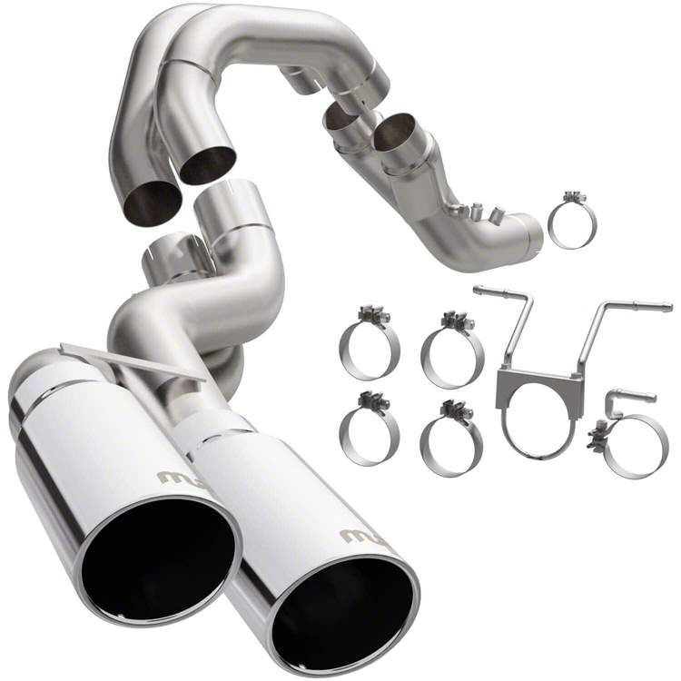 Magnaflow PRO DPF Series Dual Exhaust System with Polished Tips; Same Side Exit (20-23 6.6L Duramax Sierra 2500 HD)
