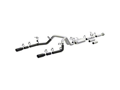 Magnaflow Street Series Dual Exhaust System with Black Tips; Rear Exit (11-19 6.0L Sierra 2500 HD)