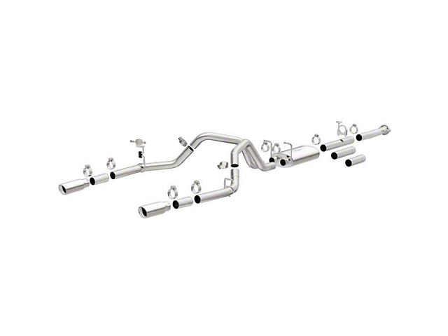Magnaflow Street Series Dual Exhaust System with Polished Tips; Rear Exit (11-19 6.0L Sierra 2500 HD)