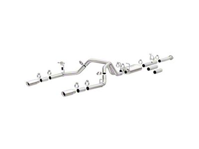 Magnaflow Street Series Dual Exhaust System with Polished Tips; Rear Exit (11-19 6.0L Silverado 3500 HD)