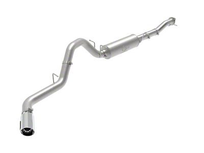 AFE Apollo GT Series 4-Inch Single Exhaust System with Polished Tip; Side Exit (20-23 6.6L Gas Silverado 2500 HD)
