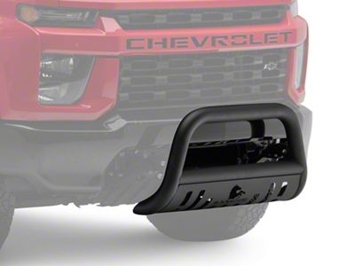 Bull Bar with Skid Plate; Black (20-23 Silverado 3500 HD)