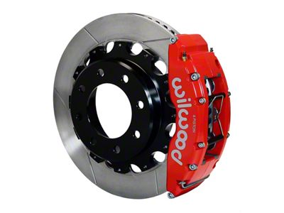 Wilwood TC6R Rear Big Brake Kit with 16-Inch Slotted Rotors; Red Calipers (07-10 Sierra 2500 HD)