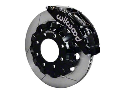 Wilwood TC6R Front Big Brake Kit with 16-Inch Slotted Rotors; Black Calipers (07-10 Sierra 2500 HD)