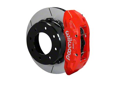 Wilwood Tactical Extreme TX6R Rear Big Brake Kit with 15.50-Inch Slotted Rotors; Red Calipers (11-19 Sierra 2500 HD)