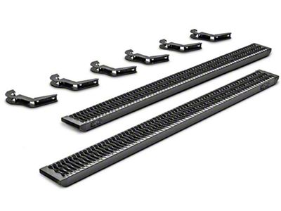 N-Fab Growler Fleet Sure Grip Running Boards; Textured Black (20-23 Silverado 3500 HD Crew Cab)