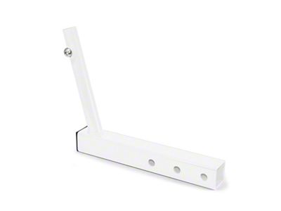 Steinjager Hitch Mounted Single Flag Holder; Cloud White (Universal; Some Adaptation May Be Required)