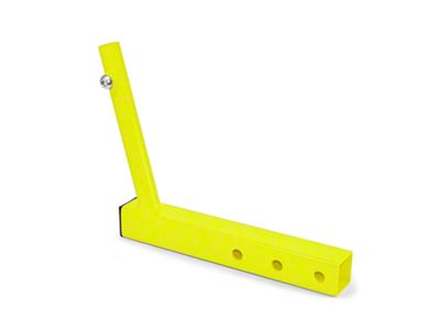 Steinjager Hitch Mounted Single Flag Holder; Neon Yellow (Universal; Some Adaptation May Be Required)