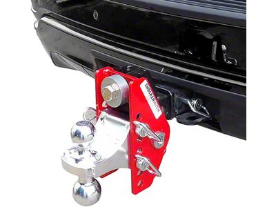 Shocker Hitch Impact Cushioned 2-Inch Receiver Hitch Ball Mount with 2 and 2-5/16-Inch Balls; 4-Inch Drop/Rise (Universal; Some Adaptation May Be Required)