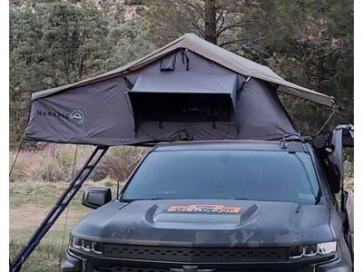 Overland Vehicle Systems Nomadic 4 Extended Roof Top Tent; Dark Gray (Universal; Some Adaptation May Be Required)