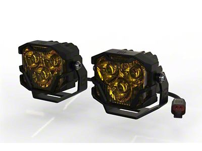 Morimoto 4Banger HXB LED Light Pods; Yellow Spot Beam (Universal; Some Adaptation May Be Required)