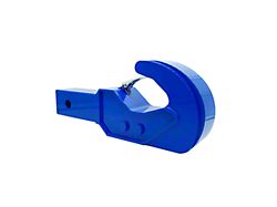 Royal Hooks 2-Inch Receiver Hitch Tow Hook; Blue (Universal; Some Adaptation May Be Required)