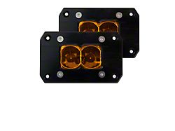 Heretic Studios 2-Inch Flush Mount Amber LED Pod Lights; Spot Beam (Universal; Some Adaptation May Be Required)