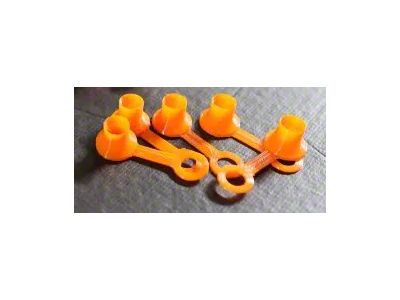 41.22 Valve Stem POP-CAPS; Orange (Universal; Some Adaptation May Be Required)