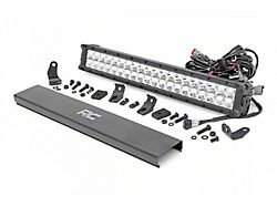 Rough Country 20-Inch Chrome Series Dual Row White DRL LED Light Bar; Flood/Spot Combo Beam (Universal; Some Adaptation May Be Required)