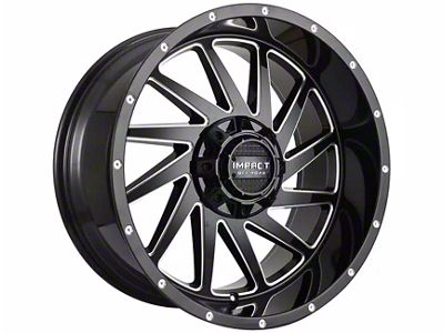 Impact Wheels 811 Gloss Black Milled 5-Lug Wheel; 17x9; -12mm Offset (02-08 RAM 1500, Excluding Mega Cab)