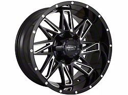 Impact Wheels 814 Gloss Black Milled 5-Lug Wheel; 17x9; 0mm Offset (09-18 RAM 1500)