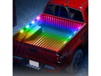 8-LED Focal Series Rock Light Pod Truck Bed Lighting Kit; RGB (Universal; Some Adaptation May Be Required)