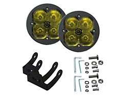 Vivid Lumen Industries FNG 20W 3-Inch Round LED Yellow Light Pods; Driving Beam (Universal; Some Adaptation May Be Required)