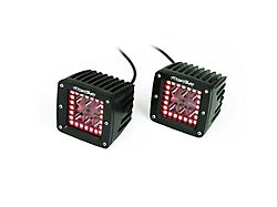 FCKLightBars RGB High-Output 3-Inch LED Light Pods with Wireless RF Remote; Flood/Spot Beam (Universal; Some Adaptation May Be Required)