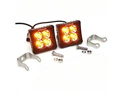 ZRoadz 3-Inch G2 Series Amber LED Light Pods; Flood Beam (Universal; Some Adaptation May Be Required)