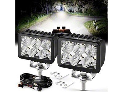 3-Inch LED Driving Lights; Combo Beam (Universal; Some Adaptation May Be Required)