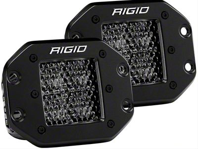 Rigid Industries D-Series Pro Flush Mount LED Lights; Spot Midnight Diffused Beam (Universal; Some Adaptation May Be Required)