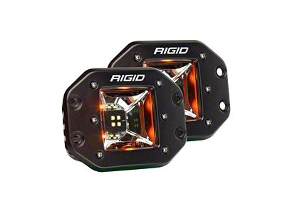 Rigid Industries Radiance Scene Flush Mount LED Pod Lights with Amber Backlight (Universal; Some Adaptation May Be Required)