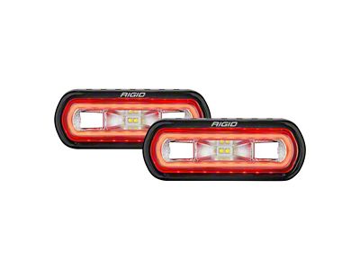 Rigid Industries SR-L Series Off-Road Spreader Flush Mount LED Pod Light with Red Halo (Universal; Some Adaptation May Be Required)