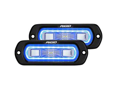 Rigid Industries SR-L Series Off-Road Spreader Surface Mount LED Pod Light with Blue Halo (Universal; Some Adaptation May Be Required)
