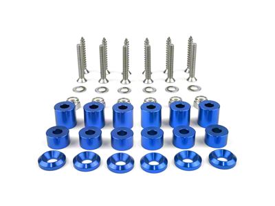 BuiltRight Industries Tech Plate Mounting Hardware Kit; Blue