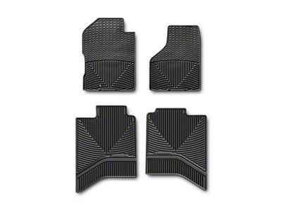 Weathertech All-Weather Front and Rear Rubber Floor Mats; Black (02-18 RAM 1500 Quad Cab, Crew Cab)