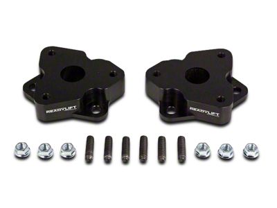 ReadyLIFT 2-Inch T6 Billet Front Leveling Kit; Anodized Black (06-18 4WD RAM 1500 w/o Air Ride Suspension)