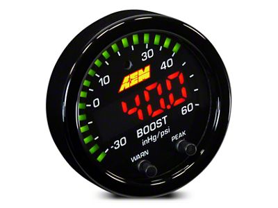 AEM Electronics X-Series Boost Pressure Gauge; Electrical (Universal; Some Adaptation May Be Required)