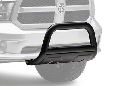 Barricade 3.50-Inch Oval Bull Bar with Skid Plate; Black (09-18 RAM 1500, Excluding Rebel)