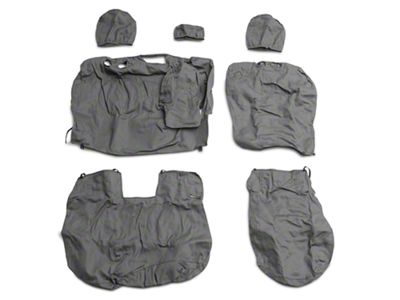 Covercraft Seat Saver Polycotton Custom Second Row Seat Cover; Charcoal (09-18 RAM 1500 Quad Cab, Crew Cab)