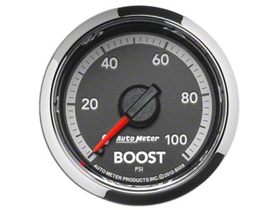 Auto Meter Factory Match Boost Gauge; 0-100PSI; Mechanical (09-18 RAM 1500)